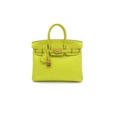 HERMES MASTER BIRKIN 30 TOGO LEMON YELLOW NYLON BLUE LINING GOLD BUCKLE H028369CC9R (30*23*15cm)